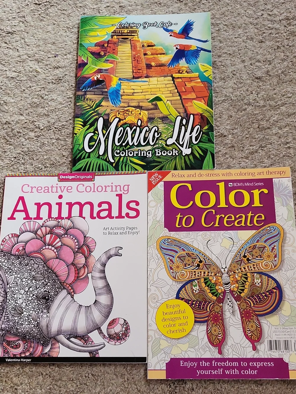3 Coloring Books For Adults